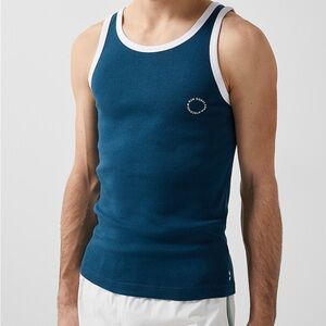 Ron Dorff Blue Green Tank Top with White Trim Size XXL